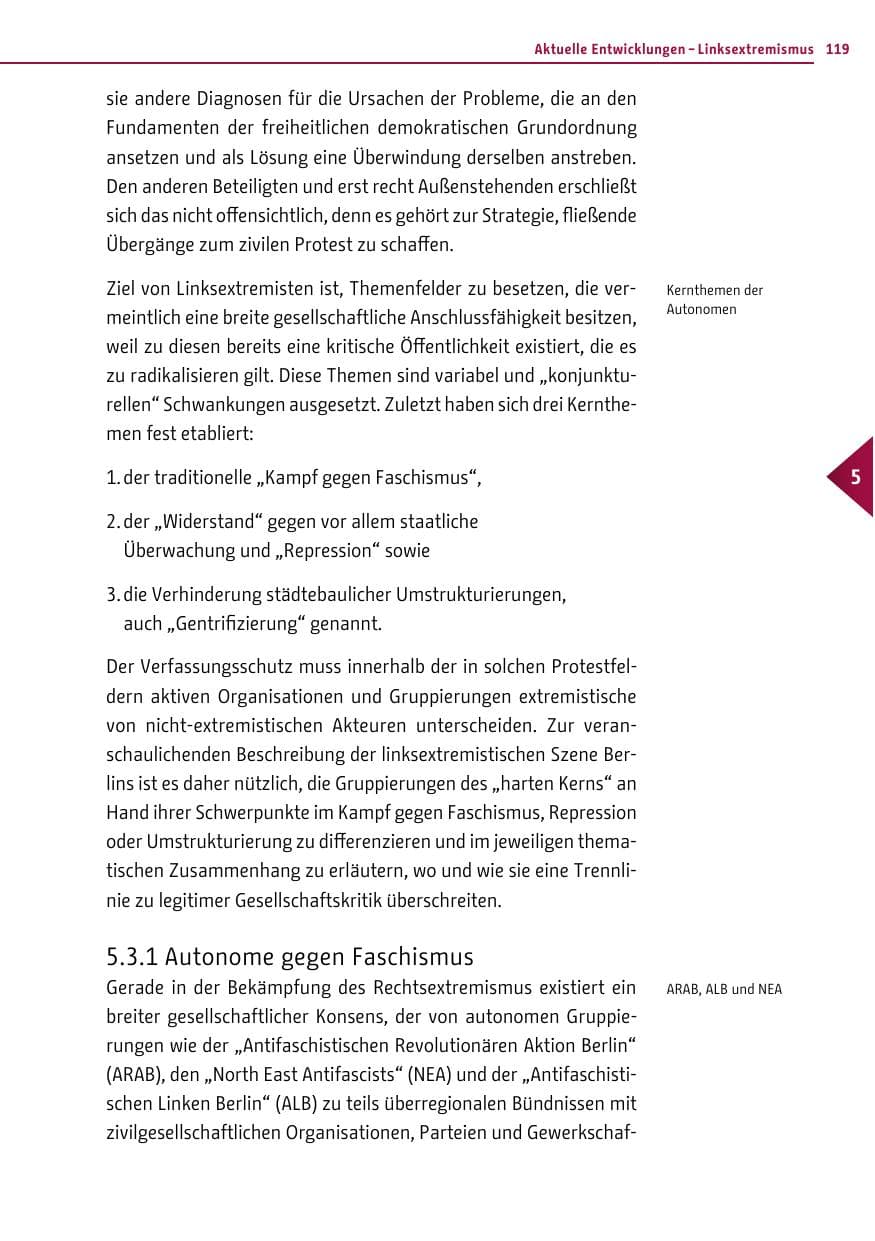 Seite 117 des Verfassungsschutzbericht 2012 Berlin