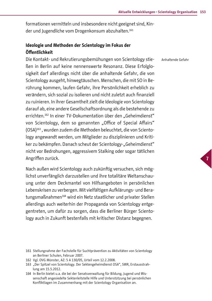 Seite 151 des Verfassungsschutzbericht 2012 Berlin