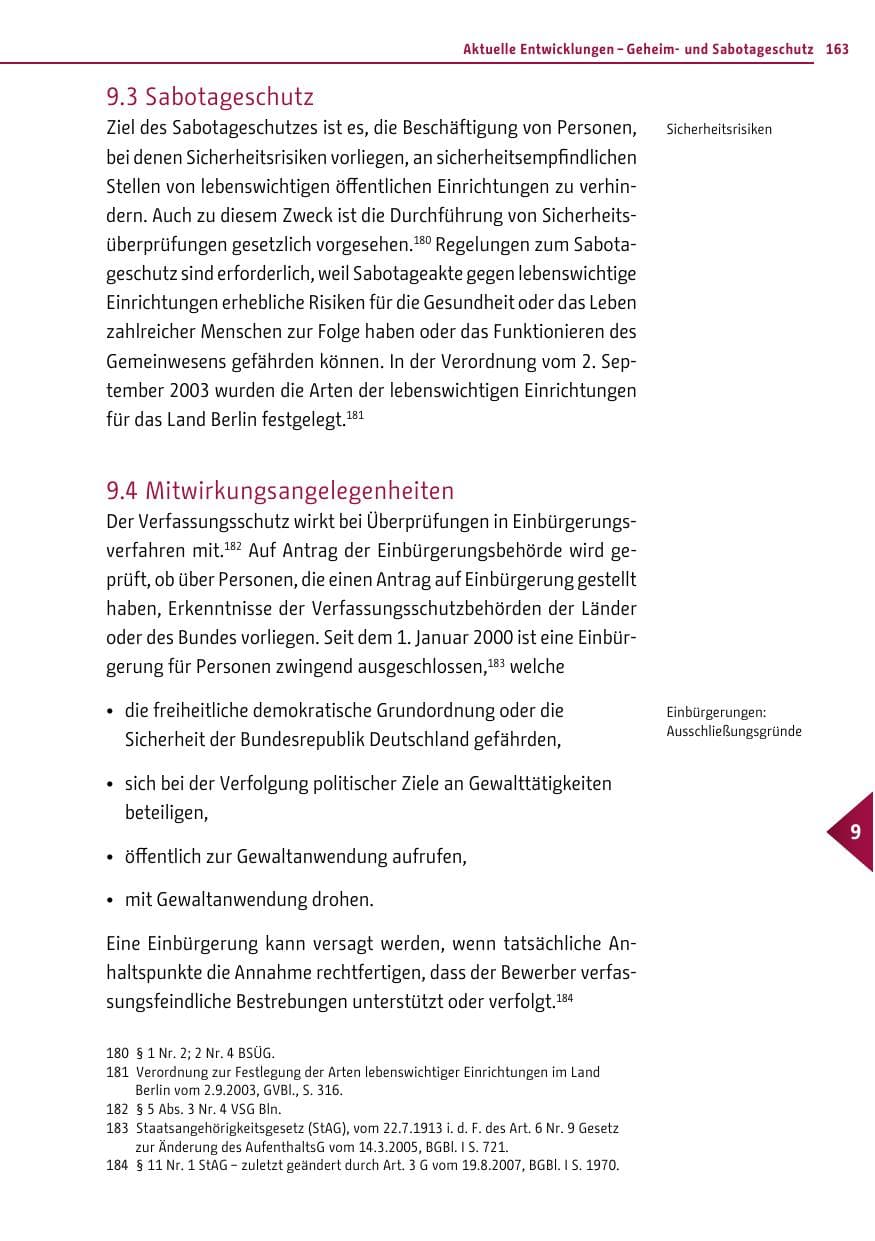 Seite 161 des Verfassungsschutzbericht 2012 Berlin