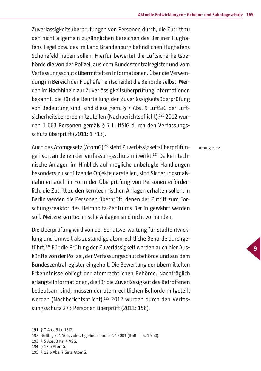 Seite 163 des Verfassungsschutzbericht 2012 Berlin