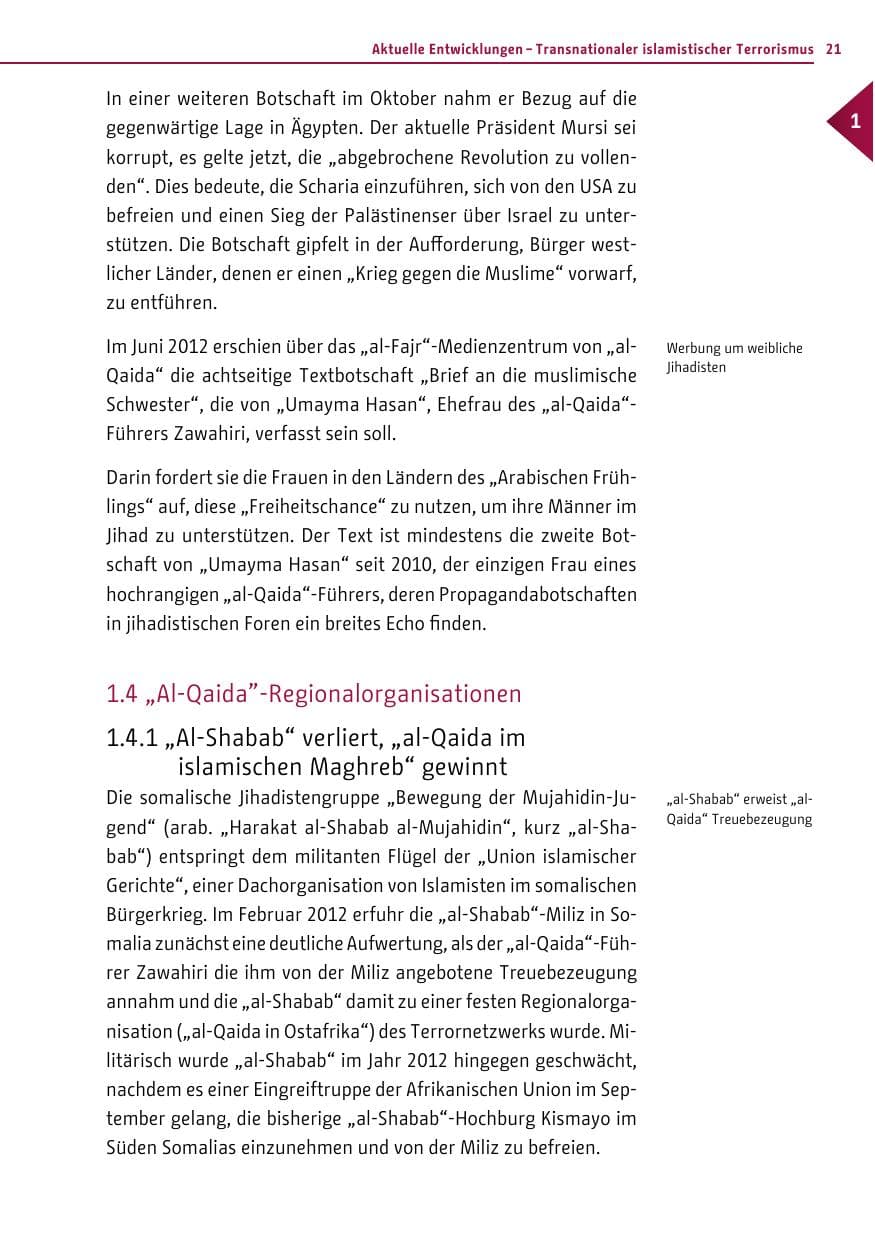Seite 19 des Verfassungsschutzbericht 2012 Berlin