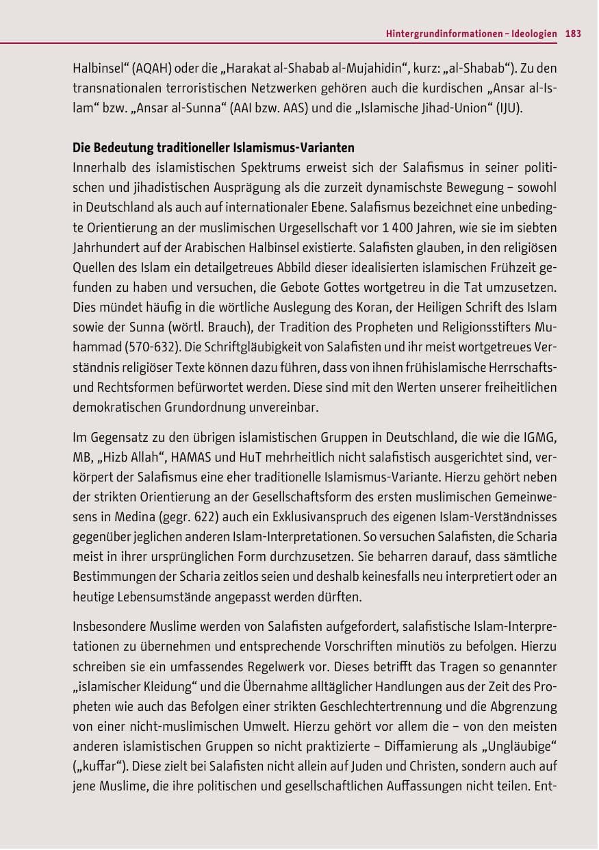 Seite 181 des Verfassungsschutzbericht 2012 Berlin