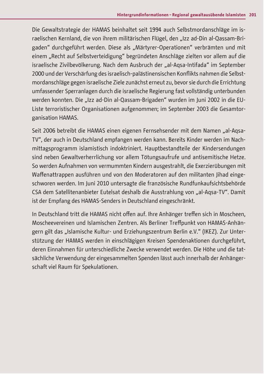 Seite 199 des Verfassungsschutzbericht 2012 Berlin