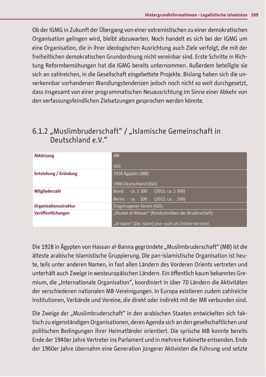 Seite 207 des Verfassungsschutzbericht 2012 Berlin