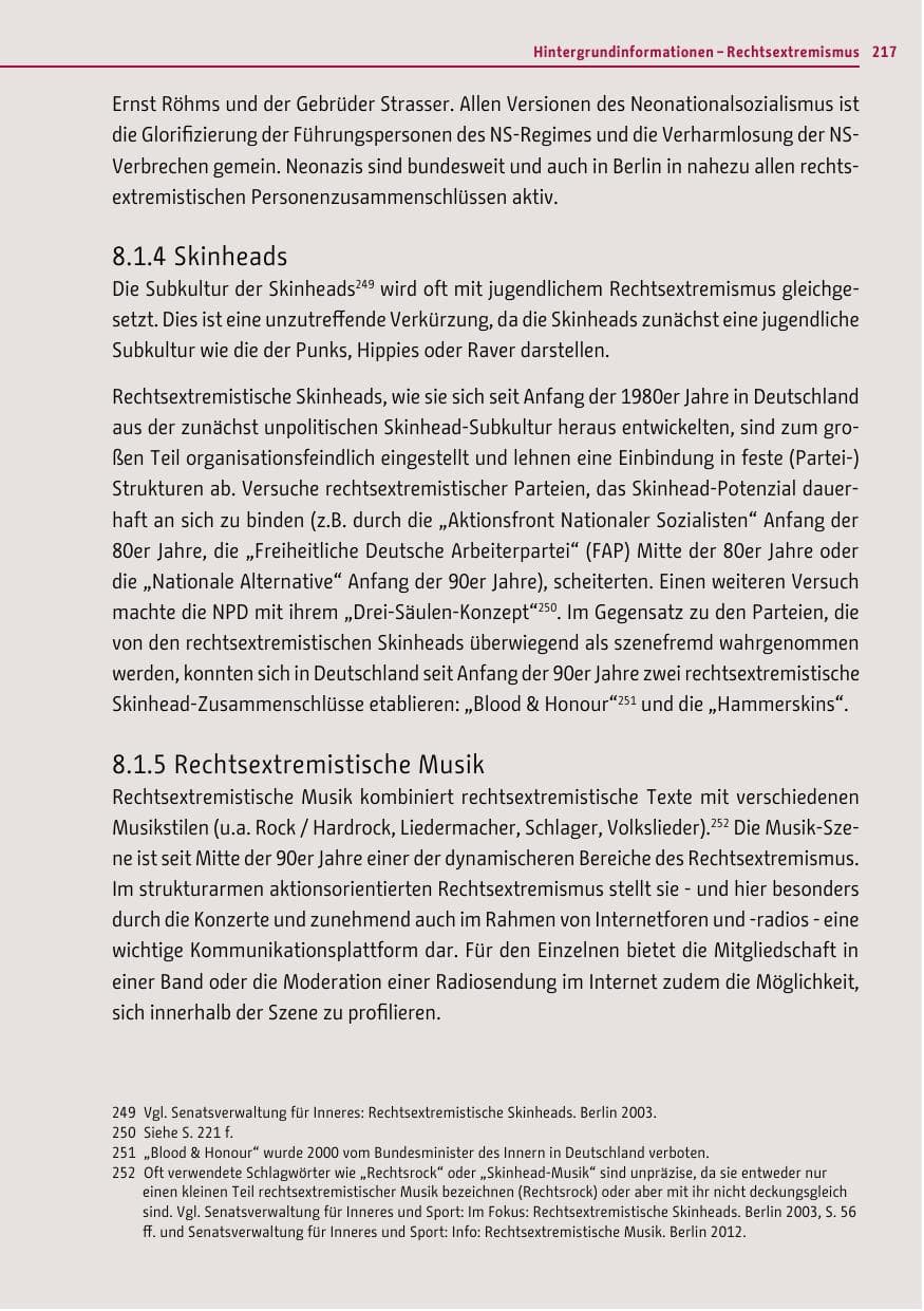 Seite 215 des Verfassungsschutzbericht 2012 Berlin