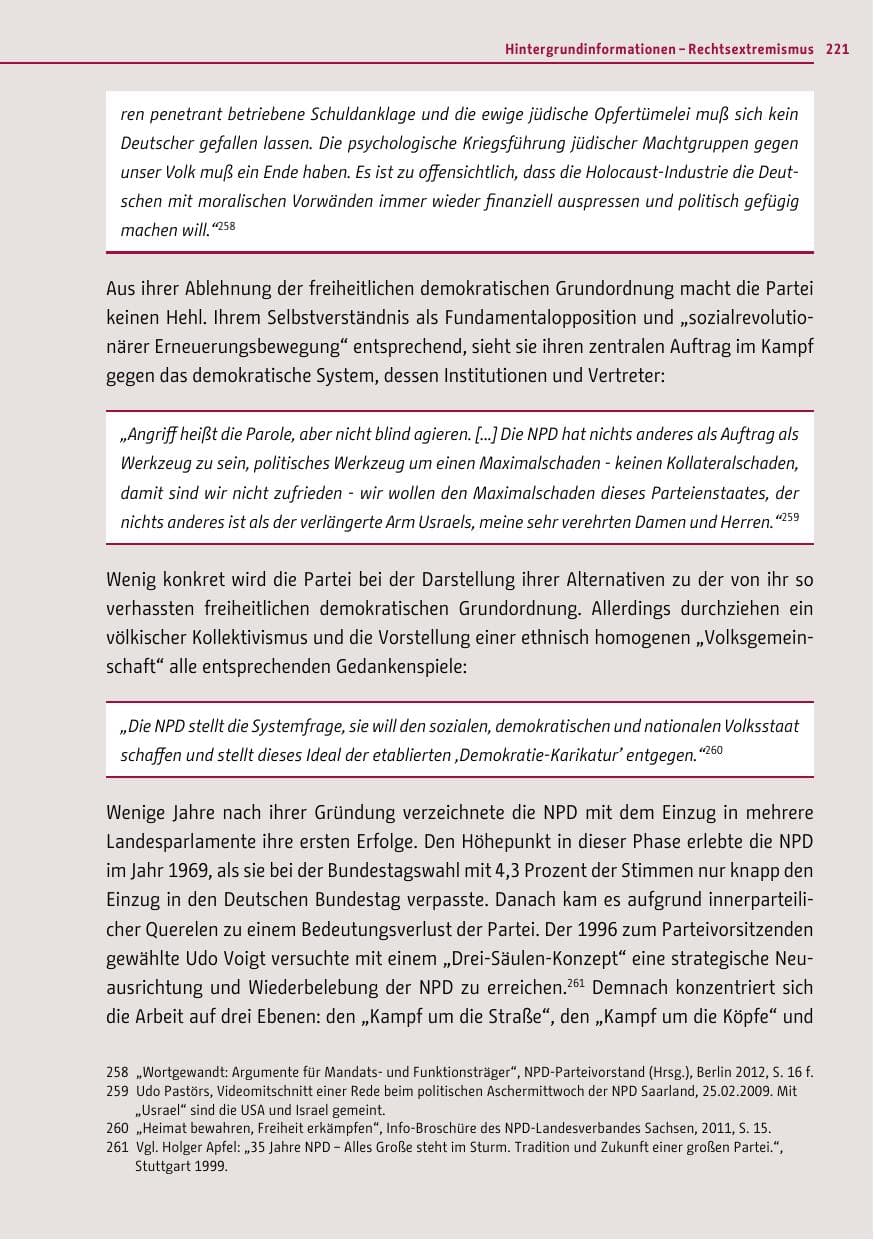Seite 219 des Verfassungsschutzbericht 2012 Berlin