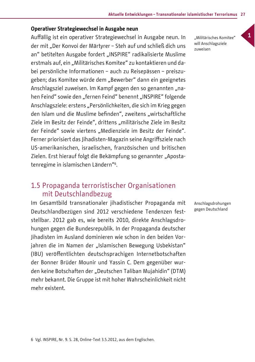 Seite 25 des Verfassungsschutzbericht 2012 Berlin