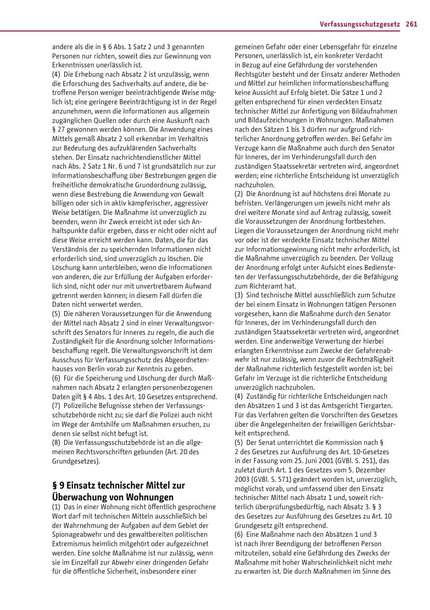 Seite 259 des Verfassungsschutzbericht 2012 Berlin