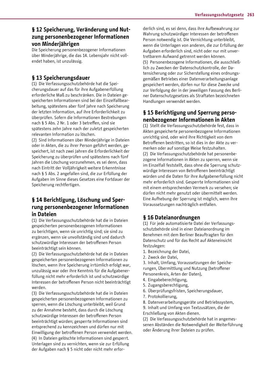 Seite 261 des Verfassungsschutzbericht 2012 Berlin