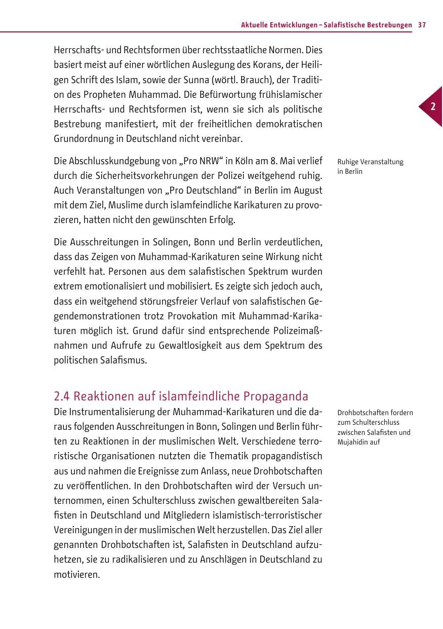Seite 35 des Verfassungsschutzbericht 2012 Berlin