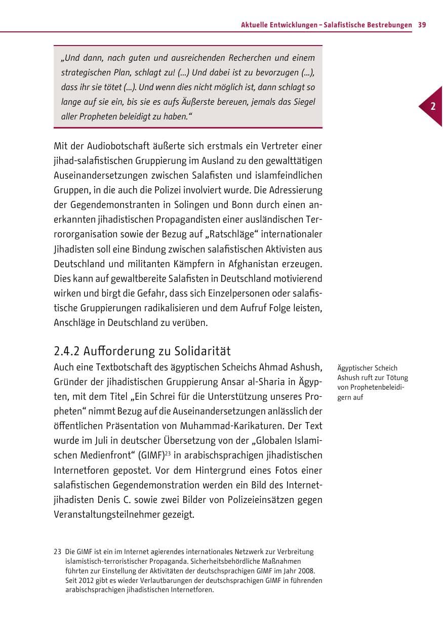 Seite 37 des Verfassungsschutzbericht 2012 Berlin