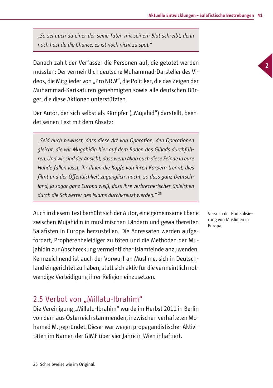 Seite 39 des Verfassungsschutzbericht 2012 Berlin