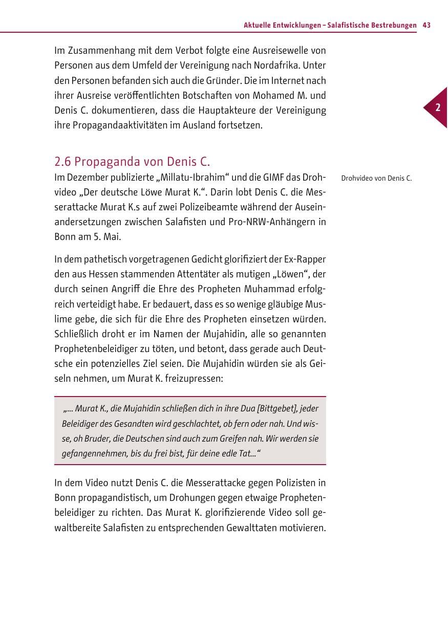 Seite 41 des Verfassungsschutzbericht 2012 Berlin