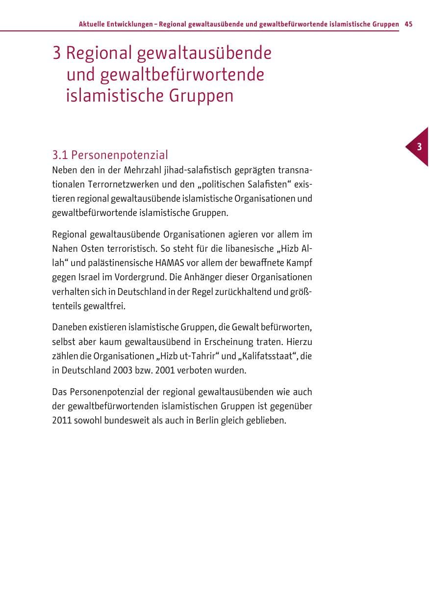 Seite 43 des Verfassungsschutzbericht 2012 Berlin