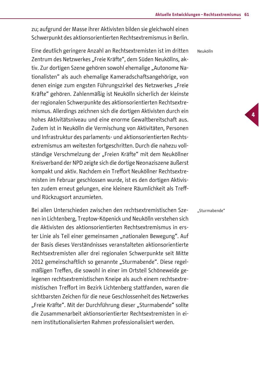 Seite 59 des Verfassungsschutzbericht 2012 Berlin