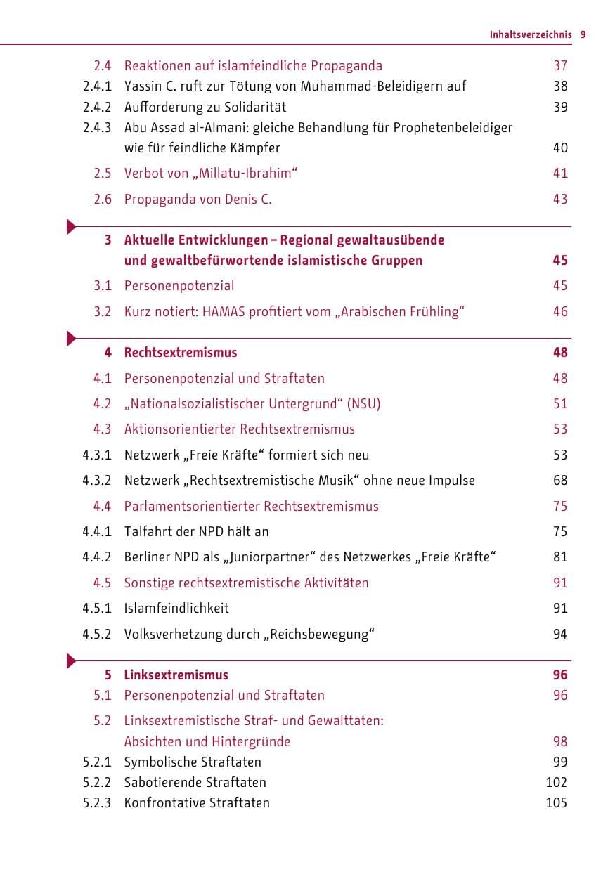 Seite 7 des Verfassungsschutzbericht 2012 Berlin