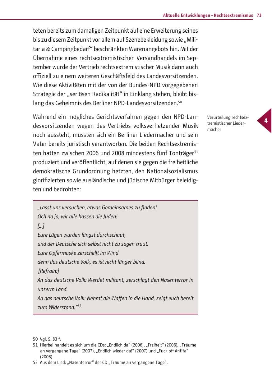 Seite 71 des Verfassungsschutzbericht 2012 Berlin