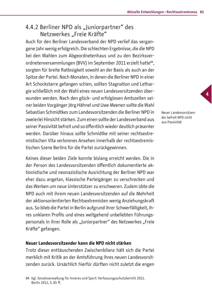 Seite 79 des Verfassungsschutzbericht 2012 Berlin