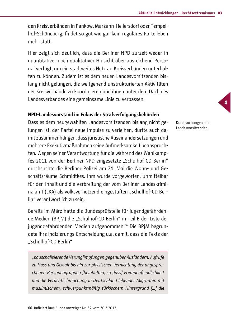 Seite 81 des Verfassungsschutzbericht 2012 Berlin