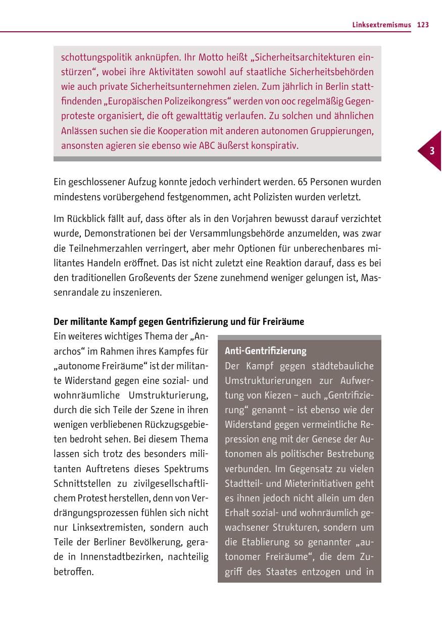 Seite 123 des Verfassungsschutzbericht 2013 Berlin