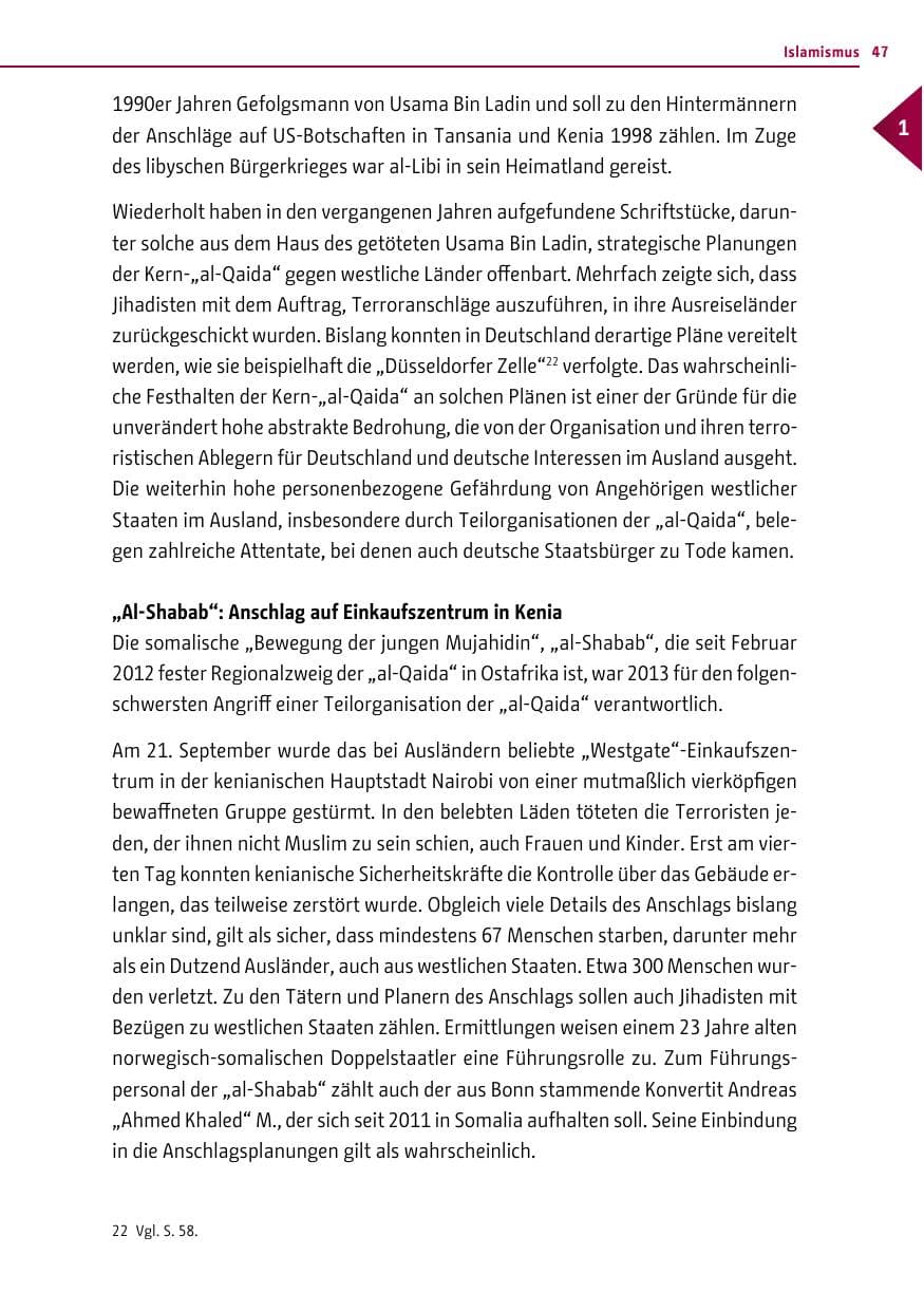 Seite 47 des Verfassungsschutzbericht 2013 Berlin