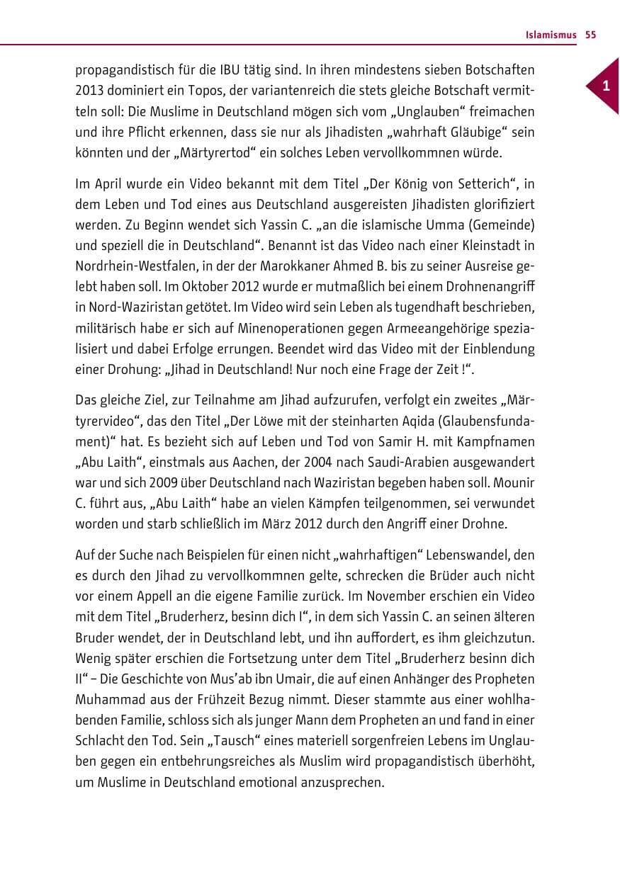 Seite 55 des Verfassungsschutzbericht 2013 Berlin