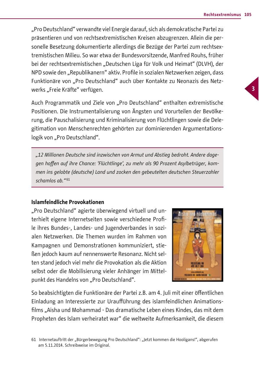 Seite 105 des Verfassungsschutzbericht 2014 Berlin