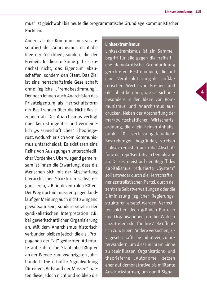 Seite 115 des Verfassungsschutzbericht 2014 Berlin