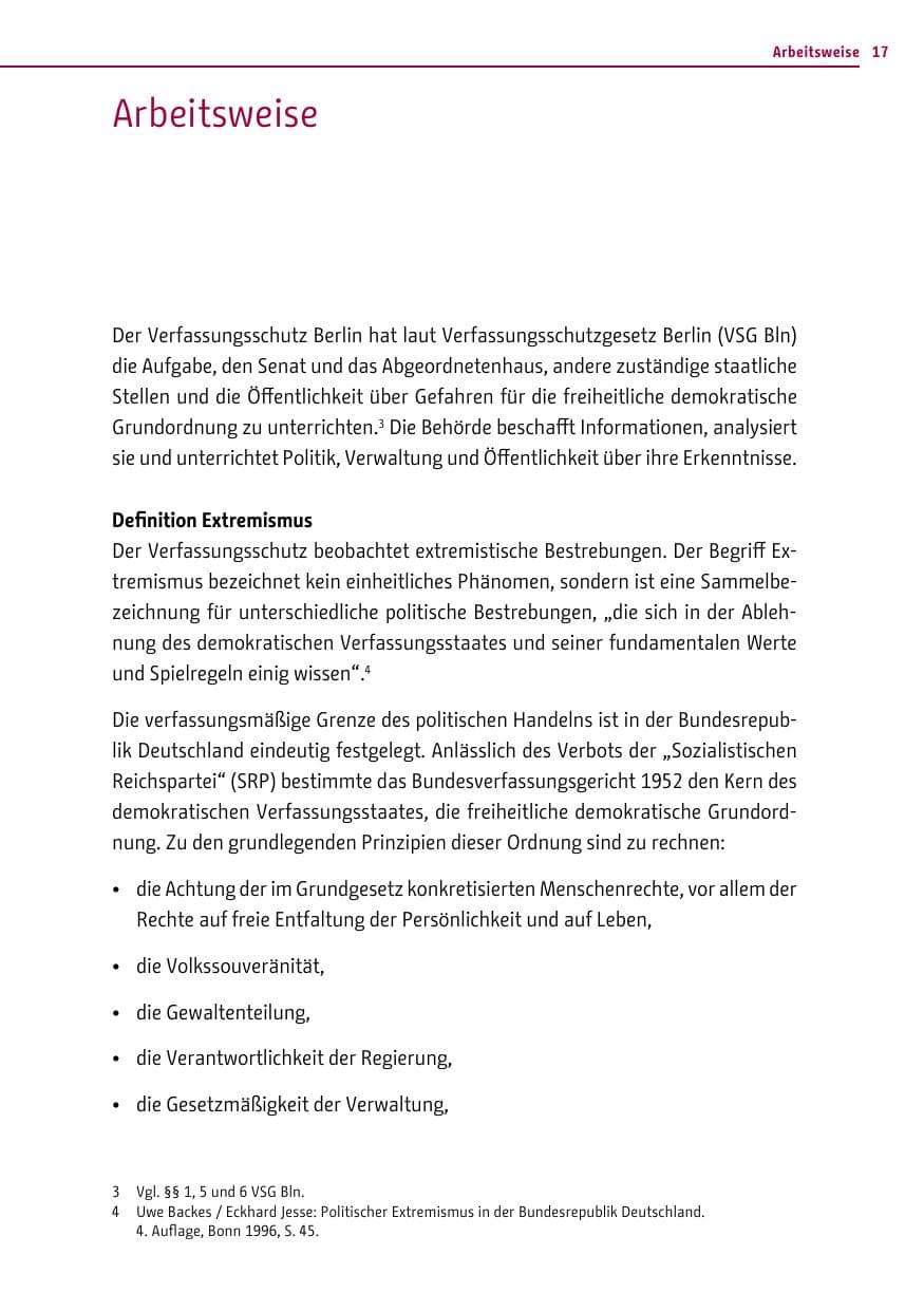 Seite 17 des Verfassungsschutzbericht 2014 Berlin