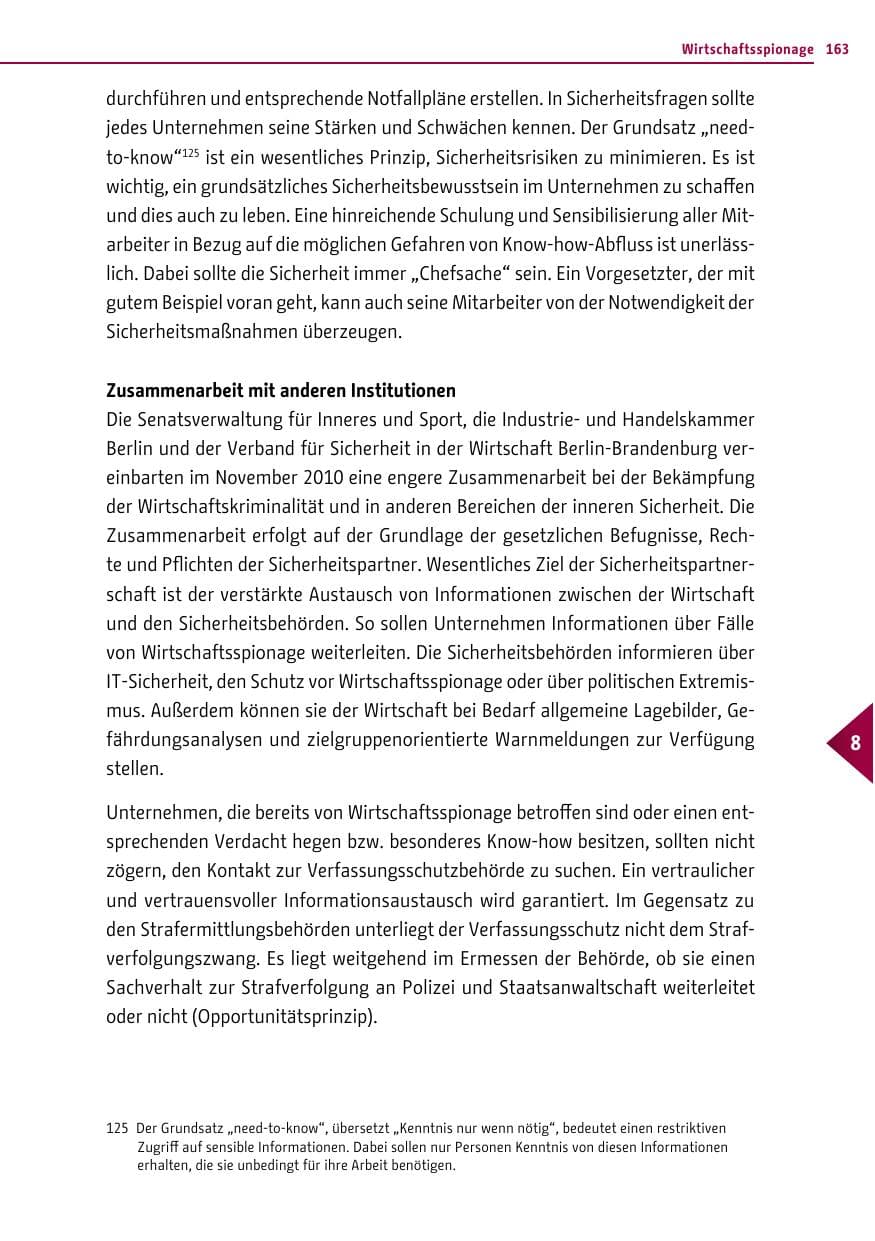 Seite 163 des Verfassungsschutzbericht 2014 Berlin