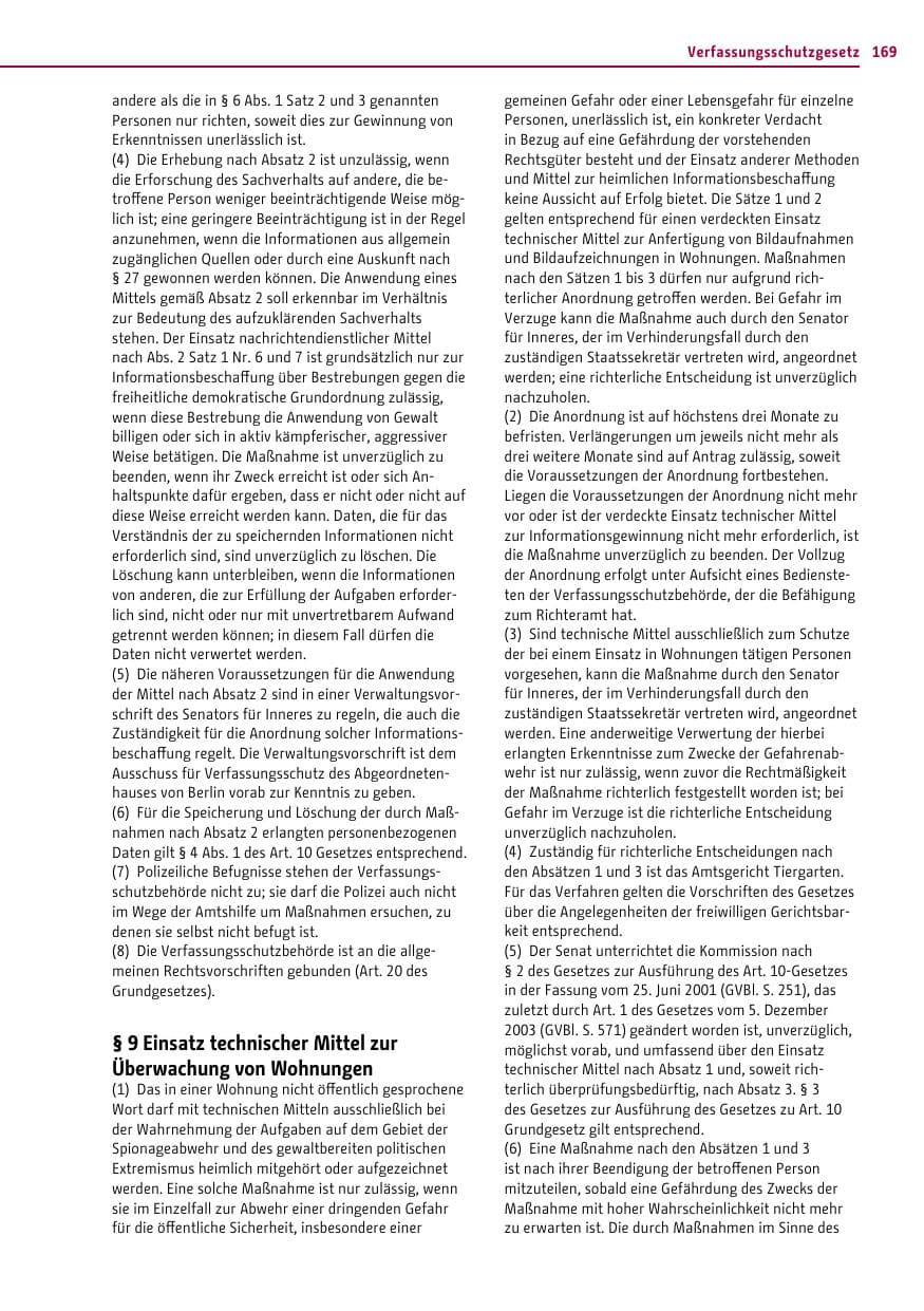 Seite 169 des Verfassungsschutzbericht 2014 Berlin