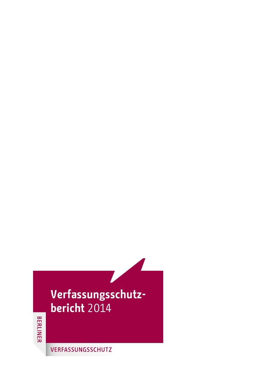 Seite 3 des Verfassungsschutzbericht 2014 Berlin