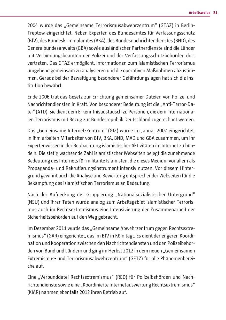 Seite 21 des Verfassungsschutzbericht 2014 Berlin