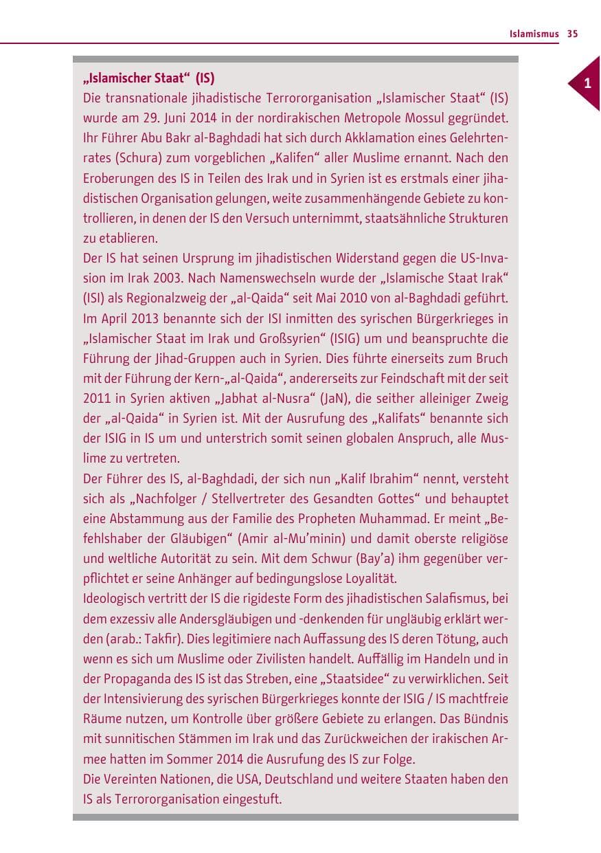 Seite 35 des Verfassungsschutzbericht 2014 Berlin