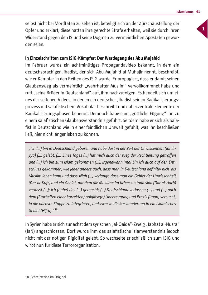 Seite 41 des Verfassungsschutzbericht 2014 Berlin