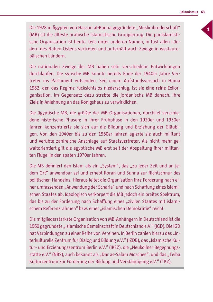 Seite 63 des Verfassungsschutzbericht 2014 Berlin