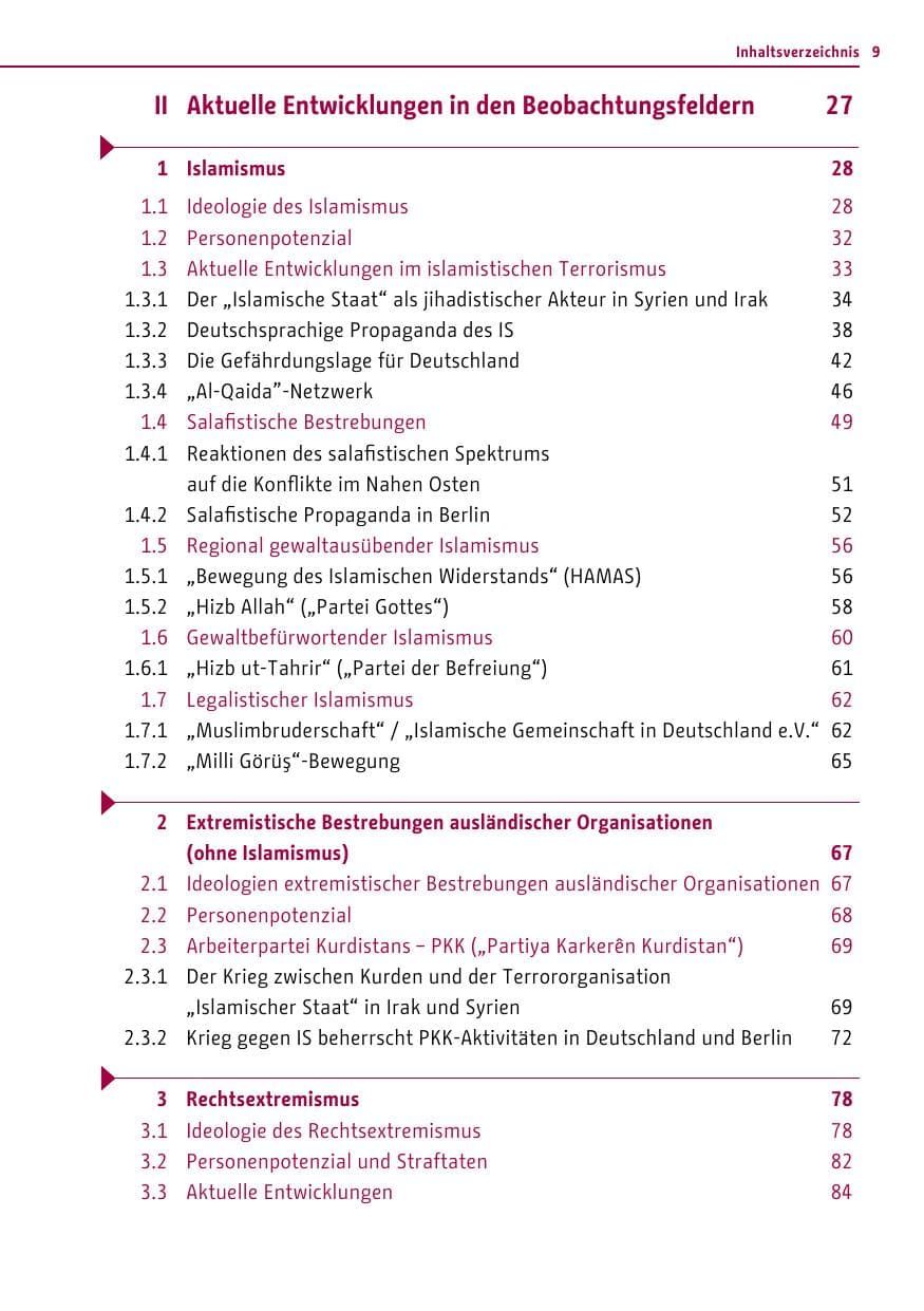 Seite 9 des Verfassungsschutzbericht 2014 Berlin
