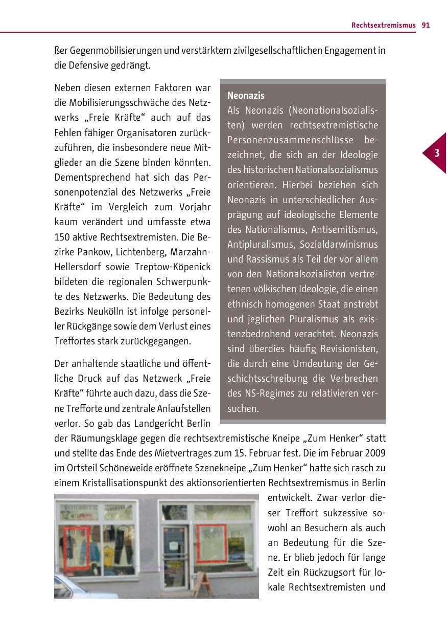 Seite 91 des Verfassungsschutzbericht 2014 Berlin