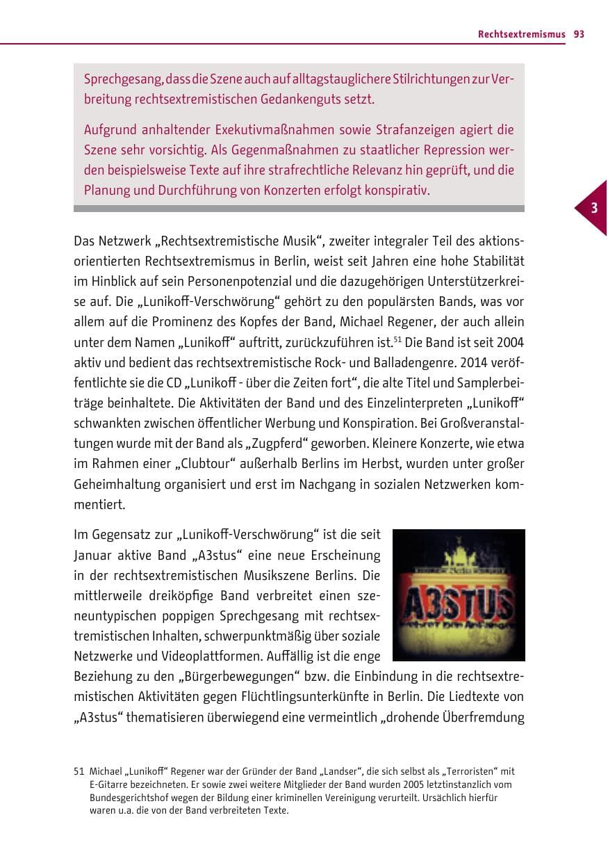 Seite 93 des Verfassungsschutzbericht 2014 Berlin