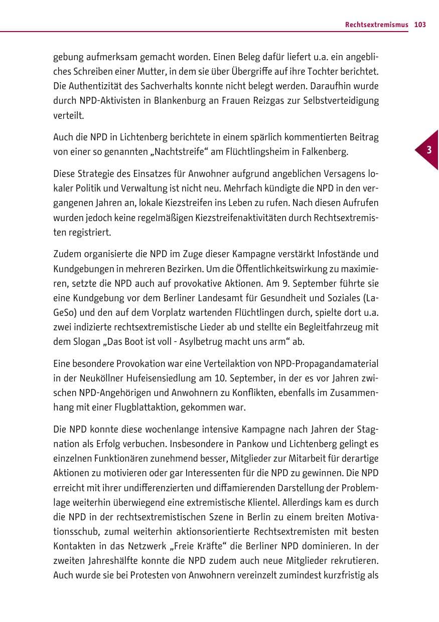 Seite 103 des Verfassungsschutzbericht 2015 Berlin