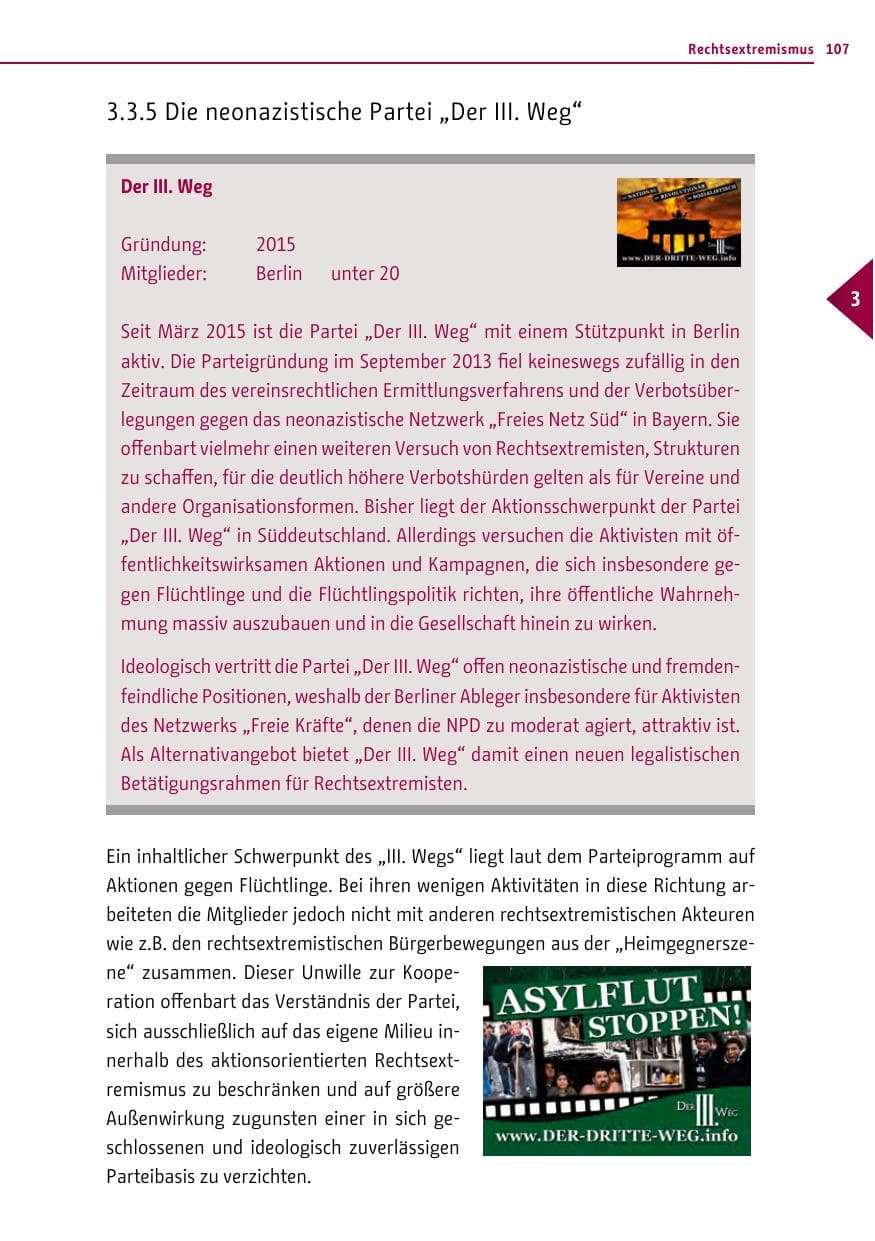 Seite 107 des Verfassungsschutzbericht 2015 Berlin