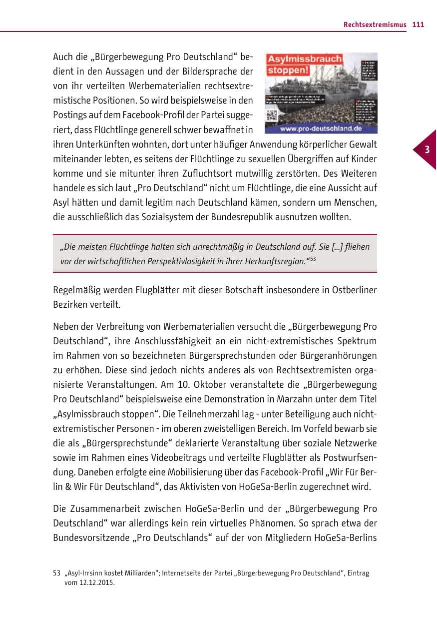 Seite 111 des Verfassungsschutzbericht 2015 Berlin