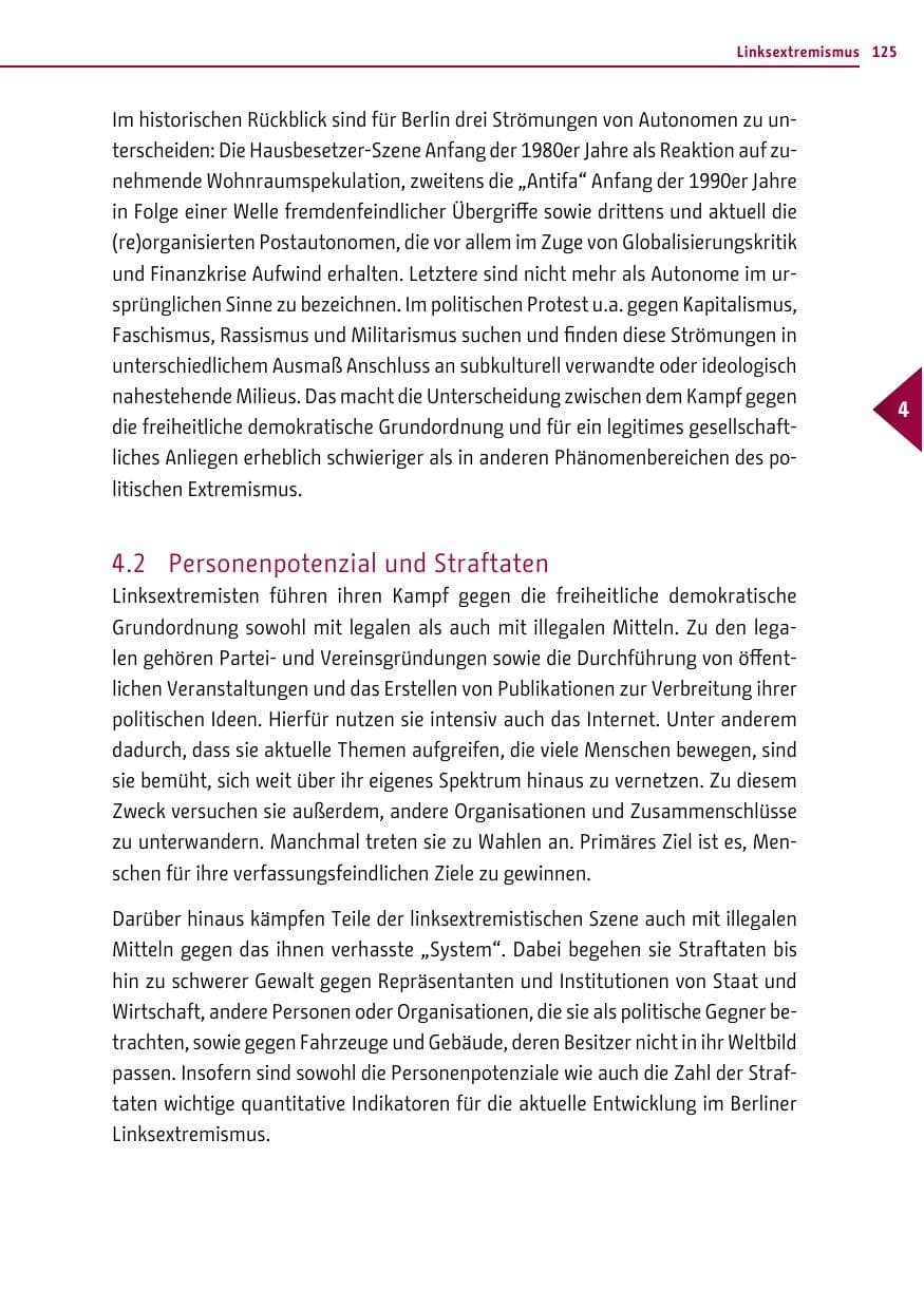 Seite 125 des Verfassungsschutzbericht 2015 Berlin