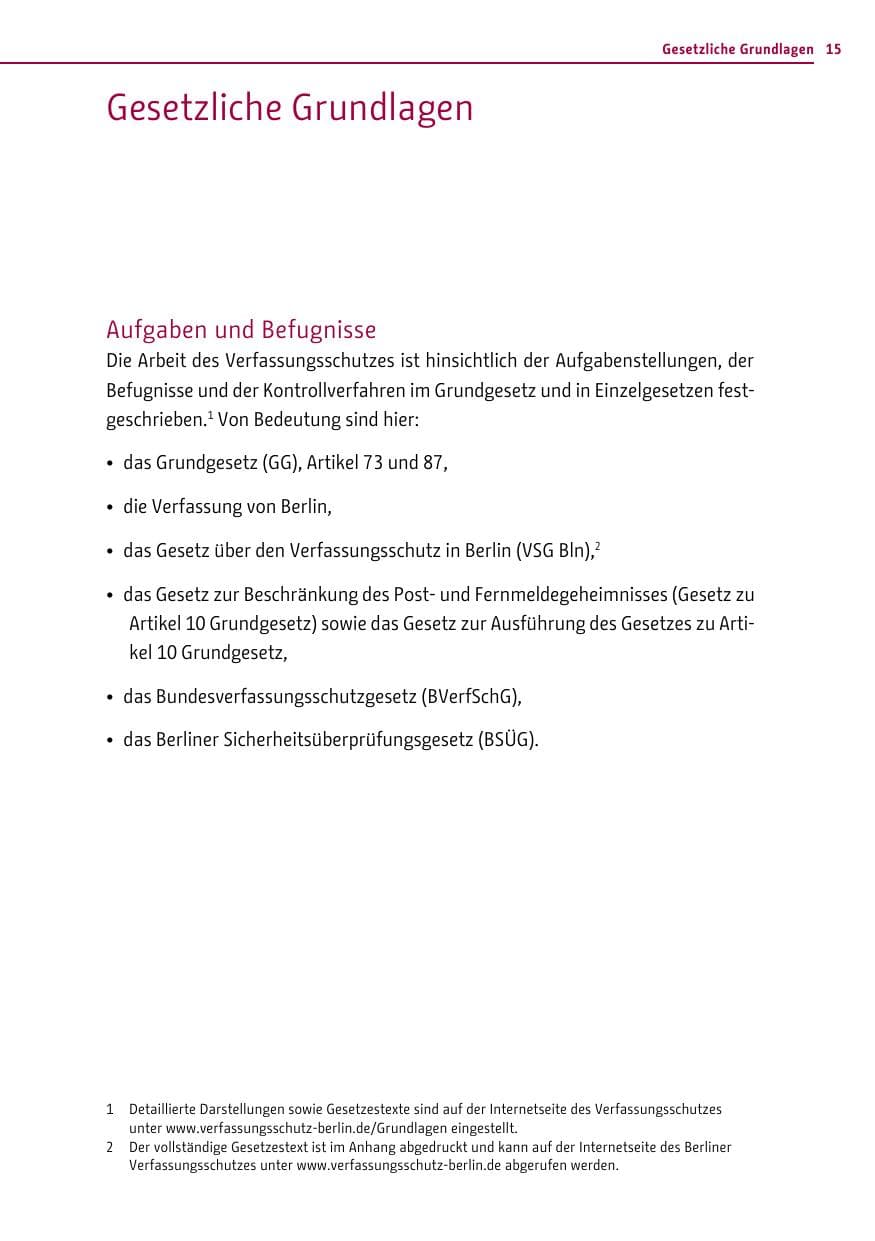 Seite 15 des Verfassungsschutzbericht 2015 Berlin