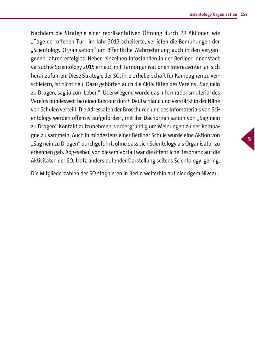 Seite 157 des Verfassungsschutzbericht 2015 Berlin