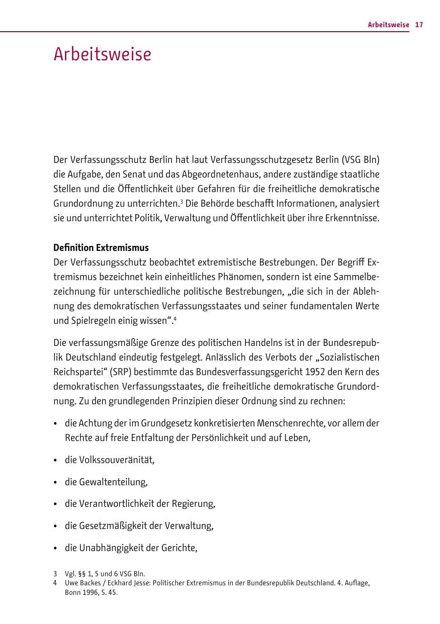 Seite 17 des Verfassungsschutzbericht 2015 Berlin