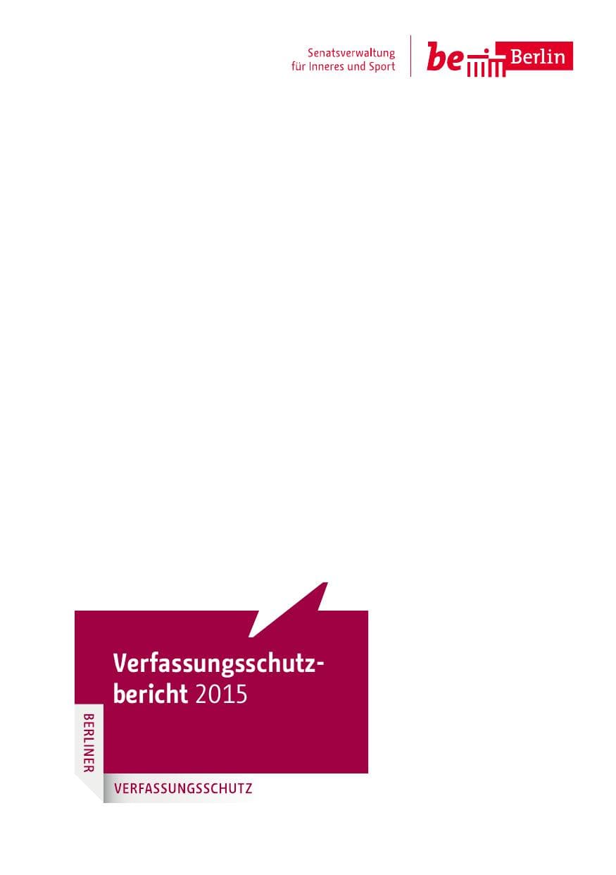 Seite 3 des Verfassungsschutzbericht 2015 Berlin