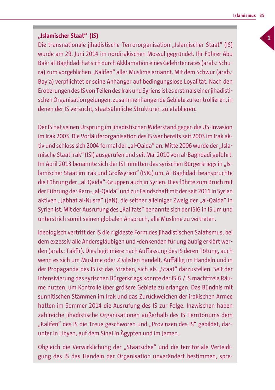 Seite 35 des Verfassungsschutzbericht 2015 Berlin