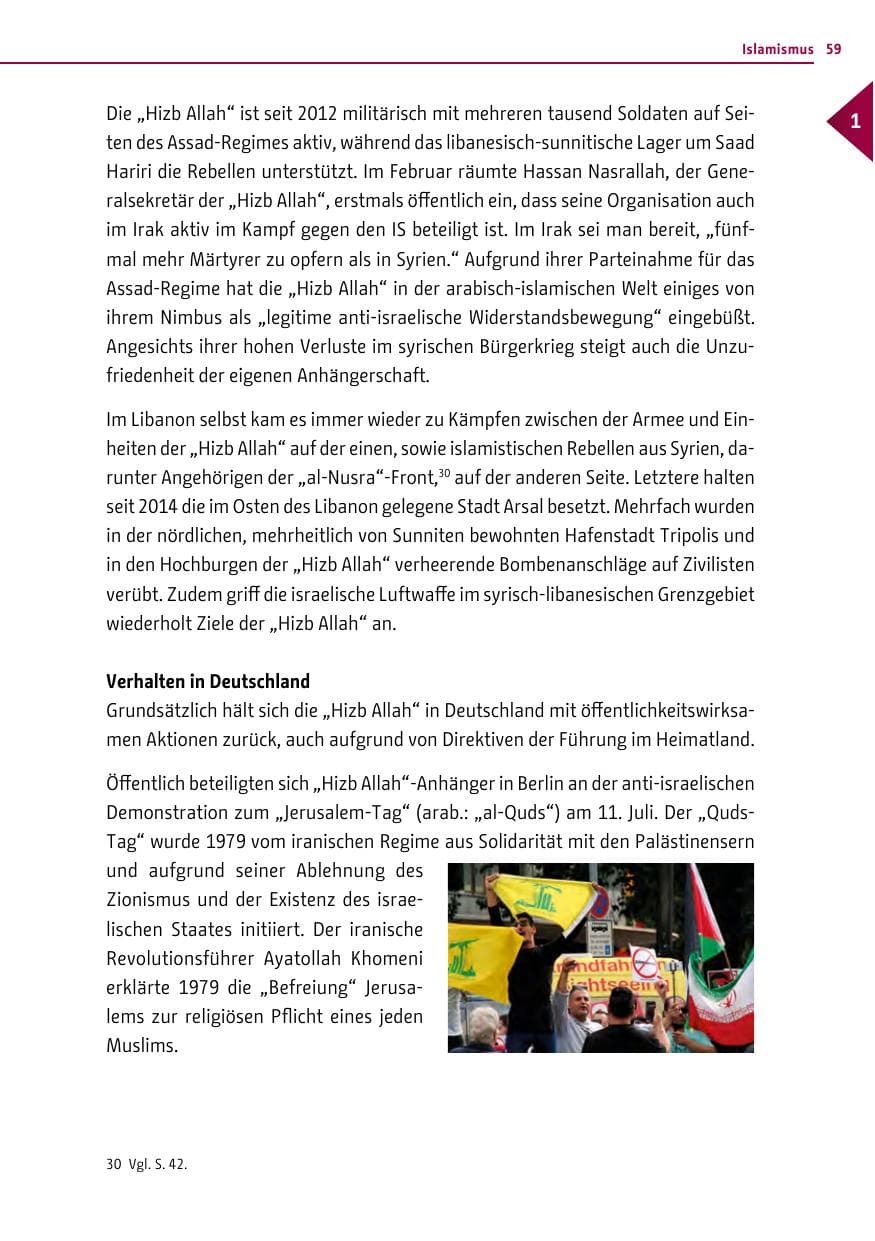 Seite 59 des Verfassungsschutzbericht 2015 Berlin