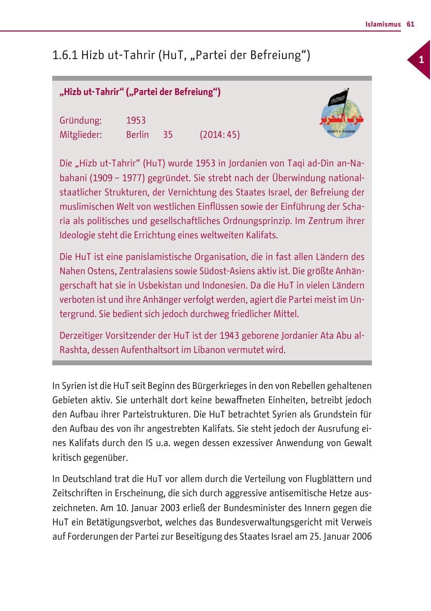 Seite 61 des Verfassungsschutzbericht 2015 Berlin